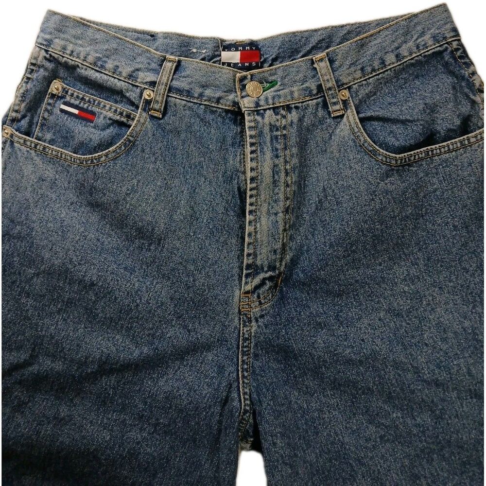 Vintage 90s‎ Tommy Hilfiger Jeans Shorts Men's Size 34 Baggy Cargo Jorts Y2K - Picture 4 of 7